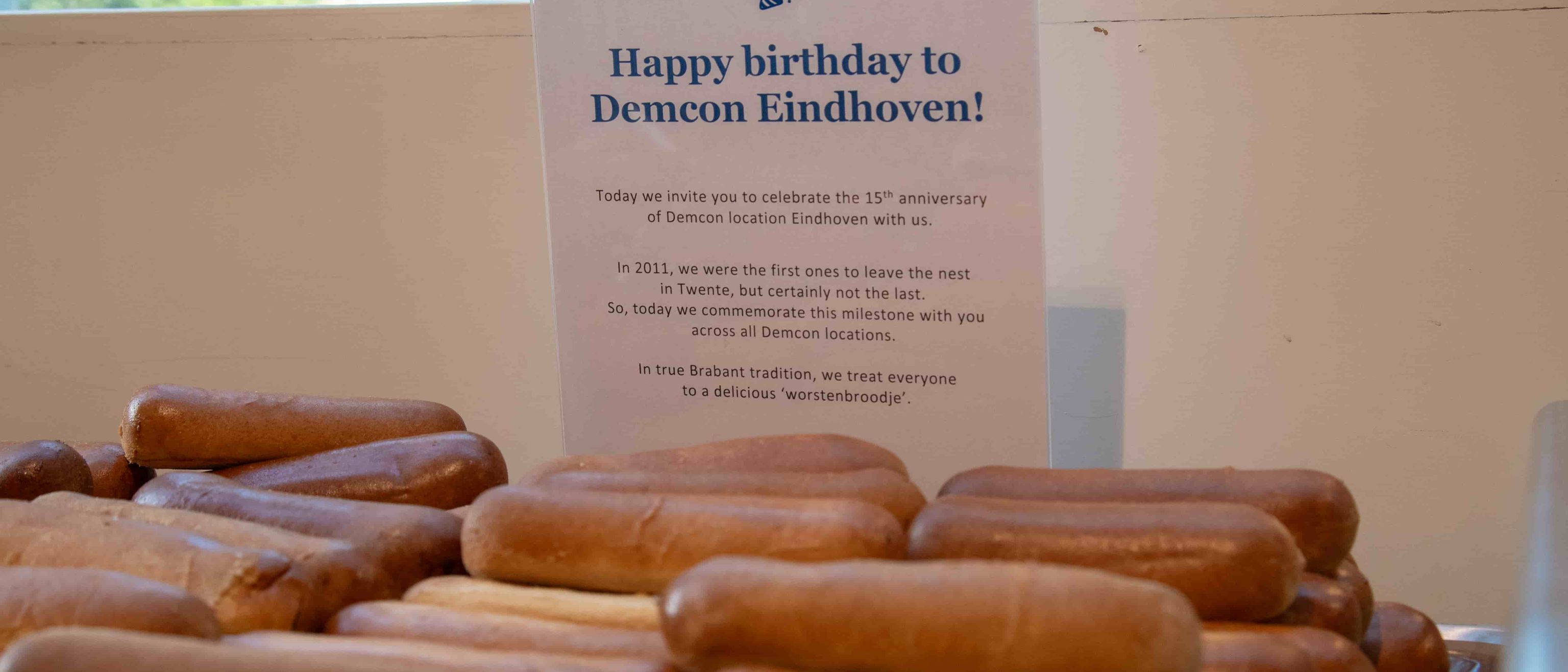 Sausage rolls to celebrate 15 years of Demcon Eindhoven