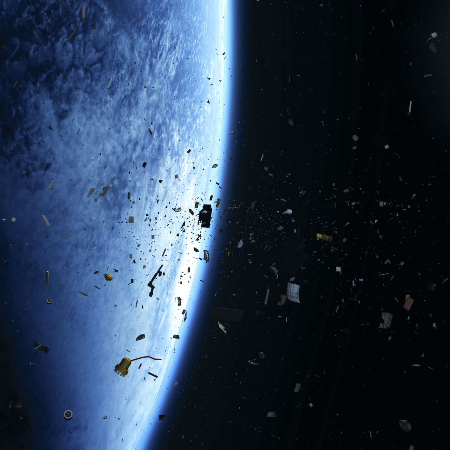 Image of space debris by ESA