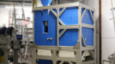 Photo: Test setup for SMART project at Helmholtz Zentrum Dresden-Rossendorf