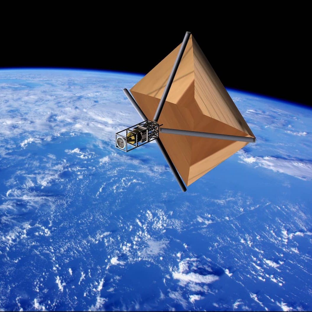 Deployed render De-orbiter