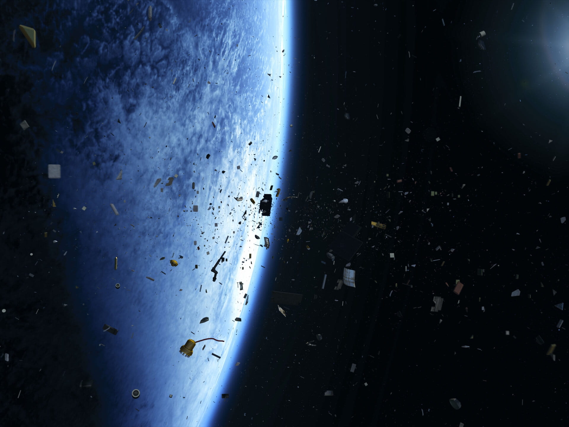 Image of space debris by ESA