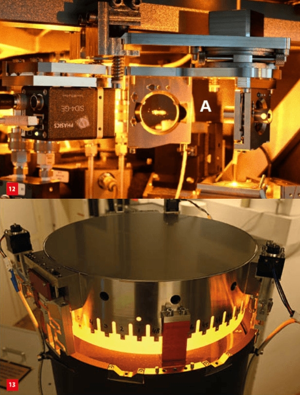 The high-power wavefront error measurement device and the optical reference flat mounted on the outside of the OTA tube
