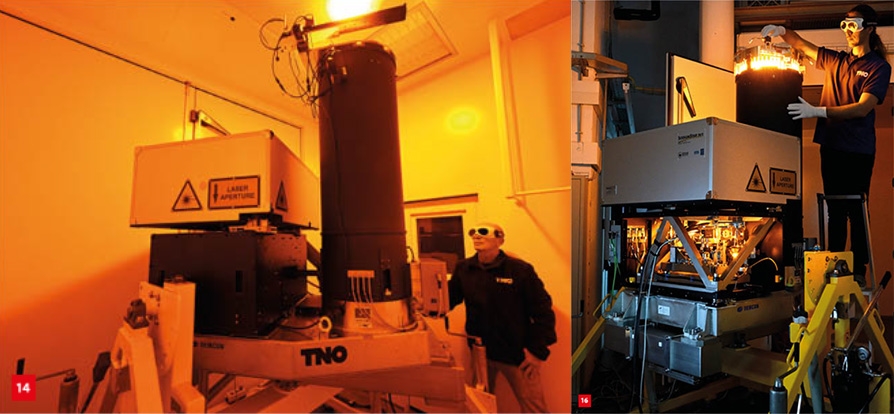 The X/Y frame installed on the OTA output and LPS assembled on the tip/tilt stand
