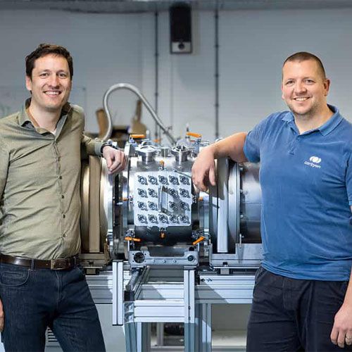 2 men and a machine